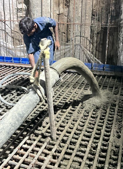 Updates! Concrete Phase 1 Leveling Ravi Business Center